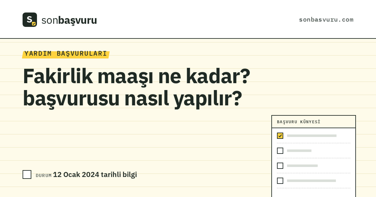 Fakirlik maaşı ne kadar? başvurusu nasıl yapılır?