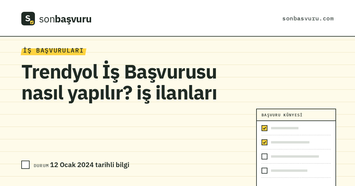 Trendyol İş Başvurusu nasıl yapılır? iş ilanları